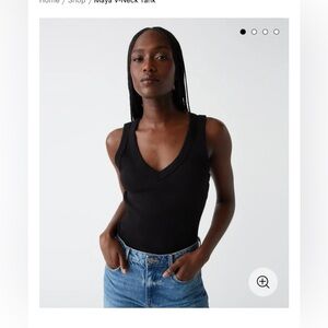 Michael Stars Maya V-Neck Tank S